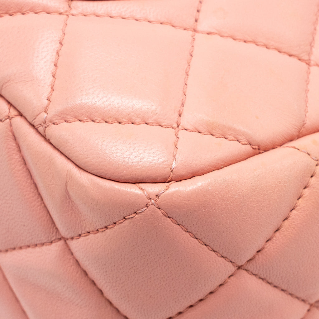 CHANEL CC CAMERA CASE WITH CHAIN LAMBSKIN PINK SHW