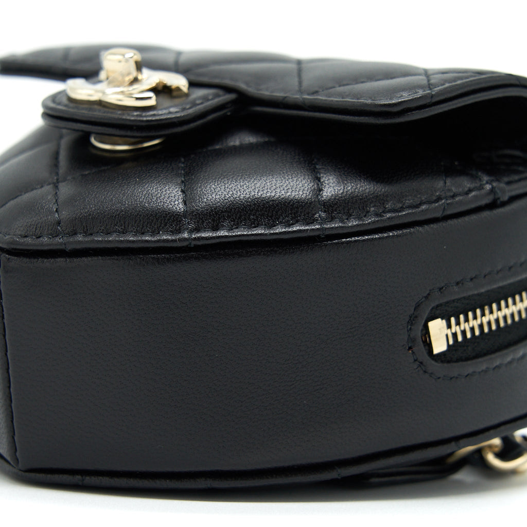 CHANEL 22S HEART BELT BAG LAMBSKIN BLACK LGHW