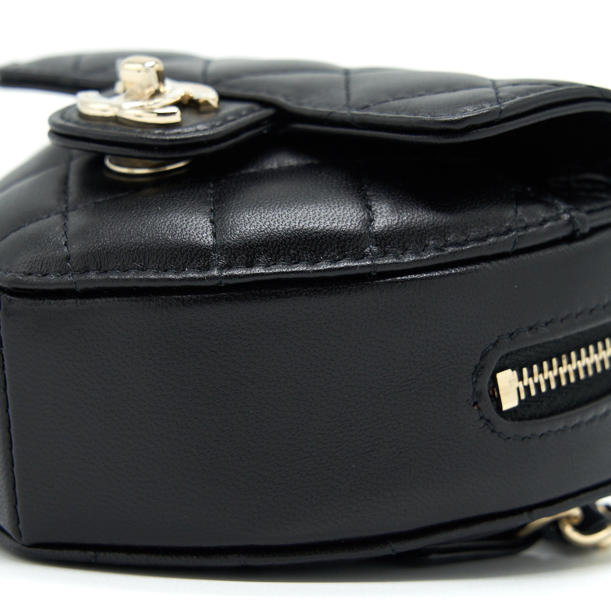 CHANEL 22S HEART BELT BAG LAMBSKIN BLACK LGHW