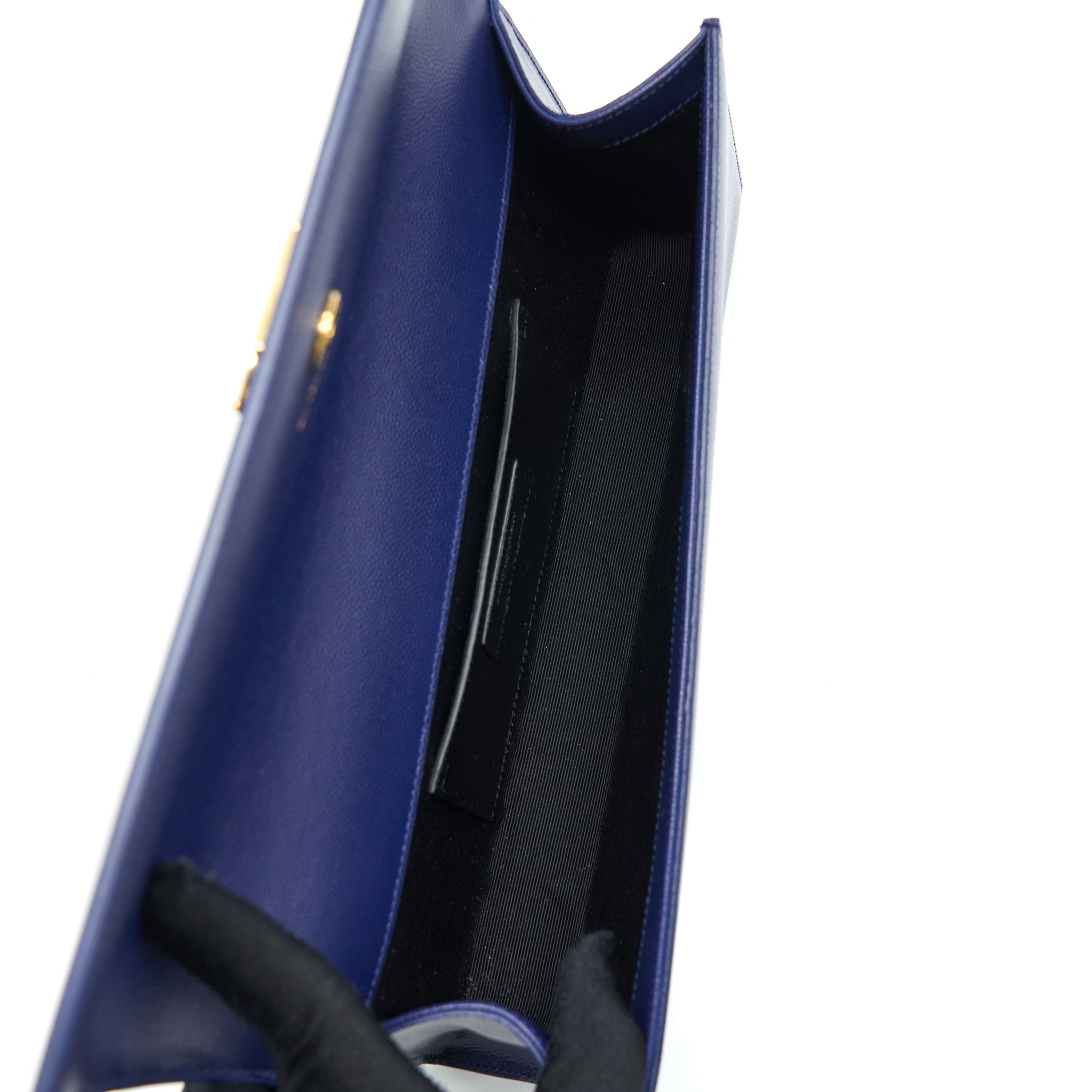 SAINT LAURENT/ YSL CLUTCH CAVIAR BLUE GHW