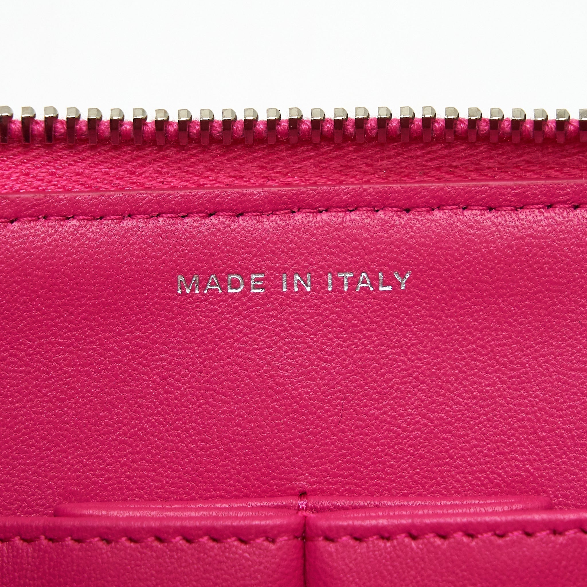 CHANEL QUILTED ZIPPER CLUTCH LAMBSKIN PINK SHW