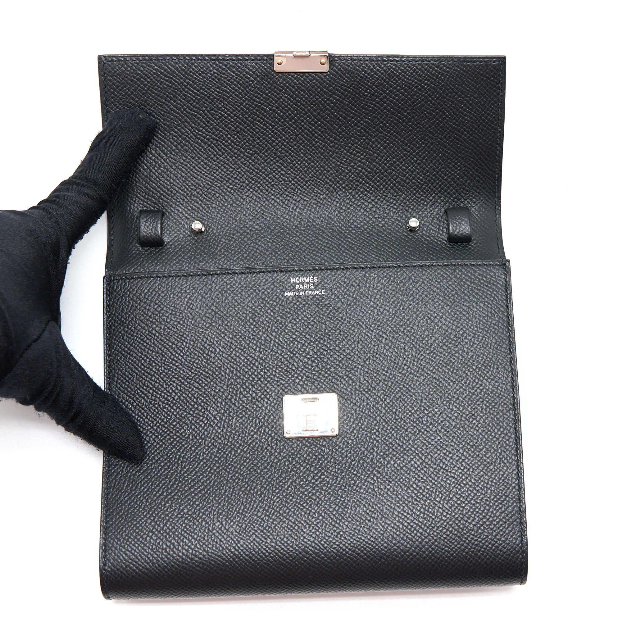HERMES CLIC 16 WALLET EPSOM BLACK SHW