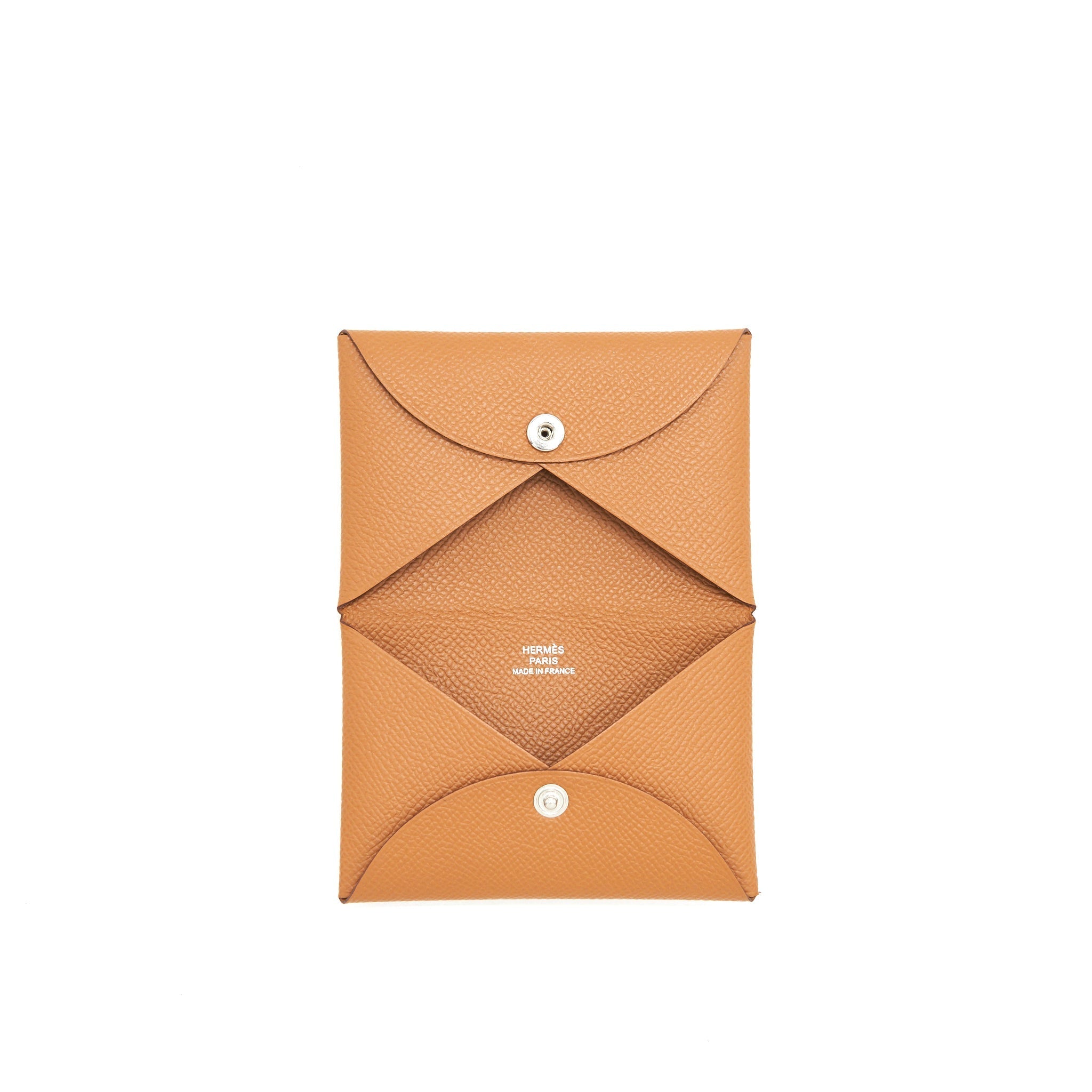 HERMES CALVI CARD HOLDER GOLD