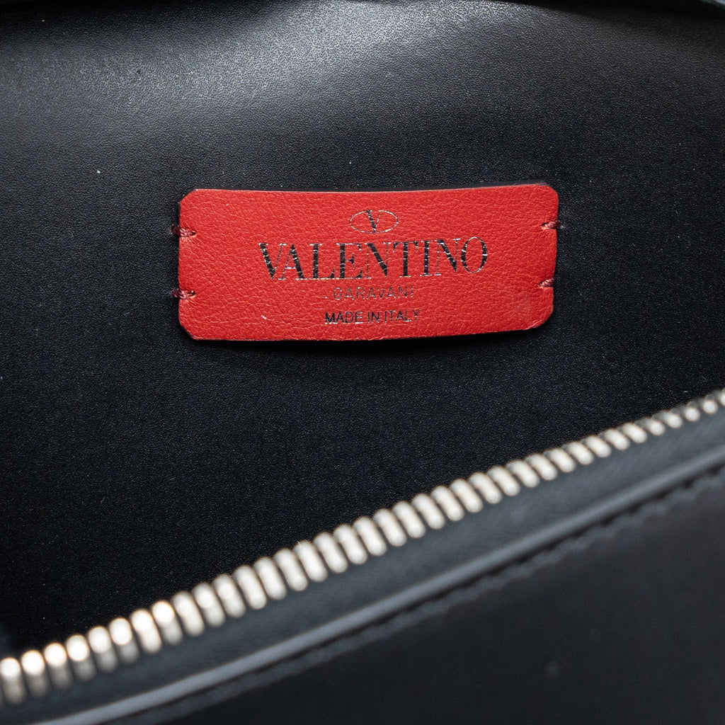 VALENTINO VLTN PRINT BELT BAG CALFSKIN BLACK/RED SHW