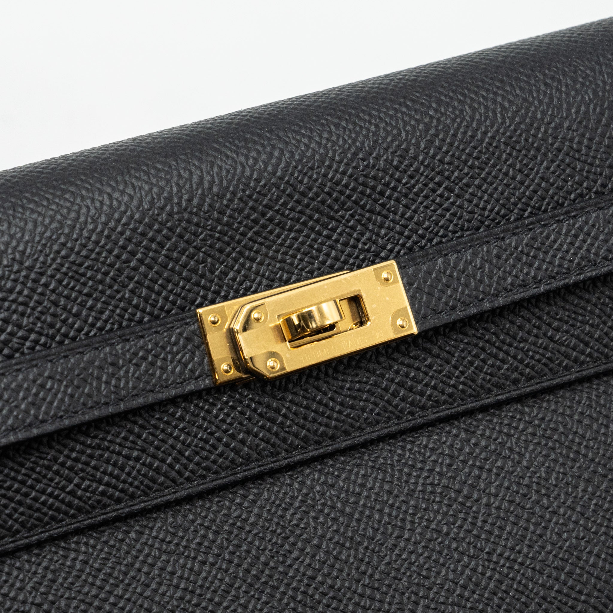 HERMES KELLY TO GO EPSOM BLACK GHW