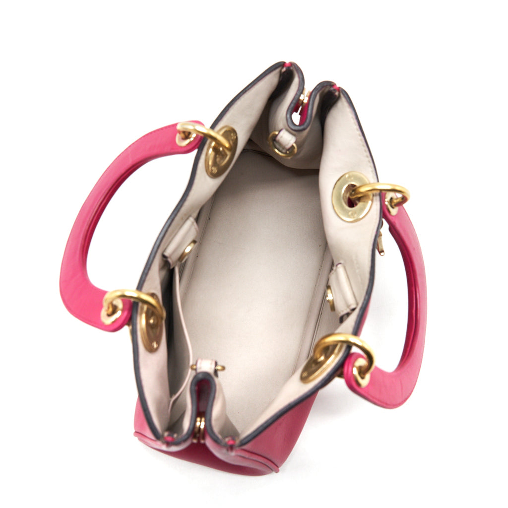 DIOR DIORISSIMO SMALL TOTE BAG PINK GHW