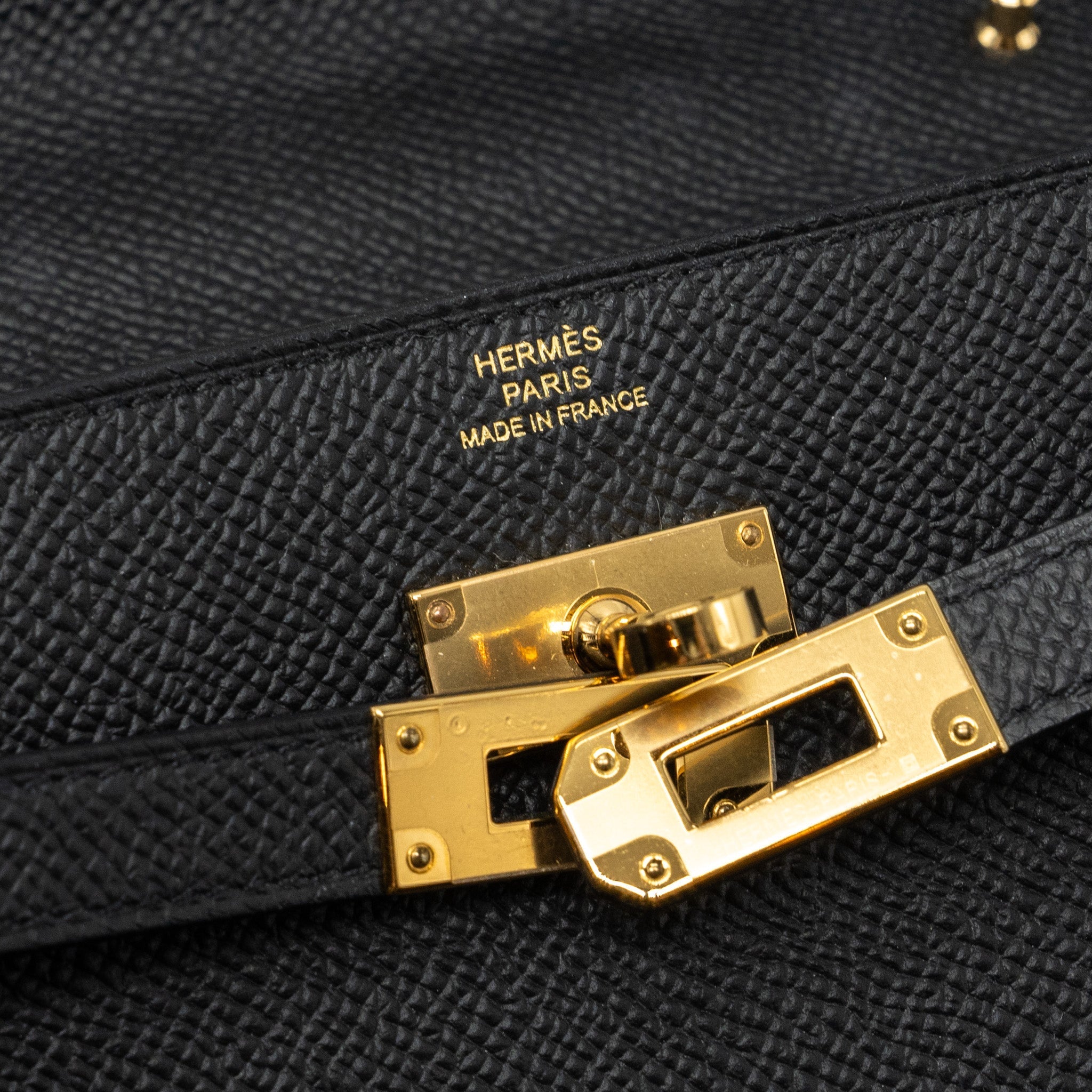 HERMES KELLY TO GO EPSOM BLACK GHW