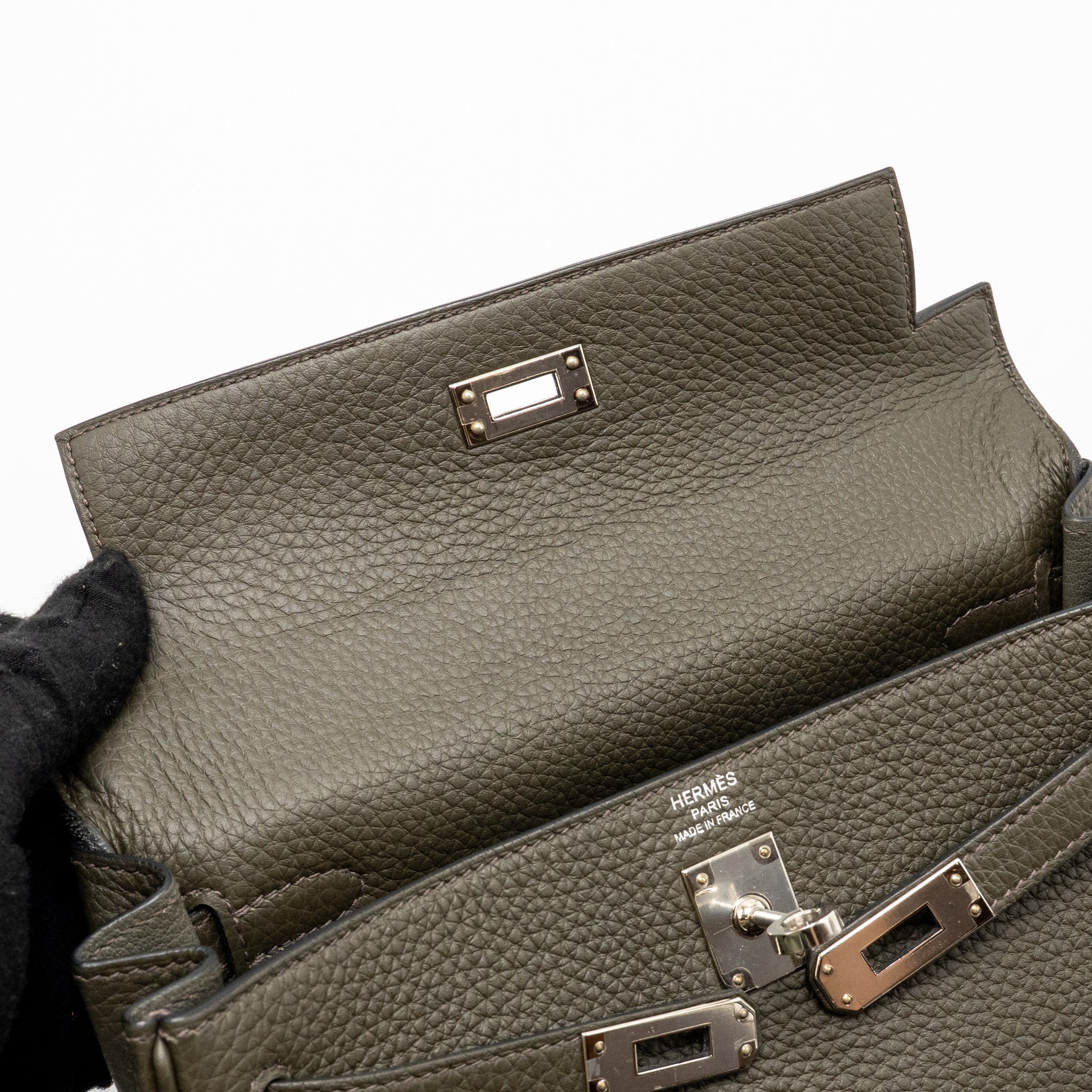 HERMES KELLY 25 TOGO C6 VERT DE GRIS SHW