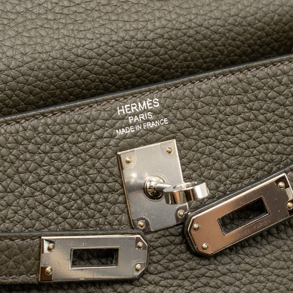 HERMES KELLY 25 TOGO C6 VERT DE GRIS SHW