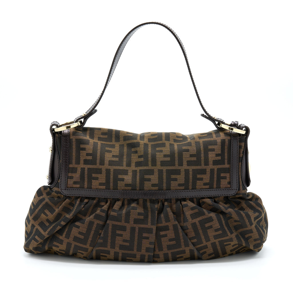 FENDI ZUUCA CHEF FLAP BAG CANVAS GHW