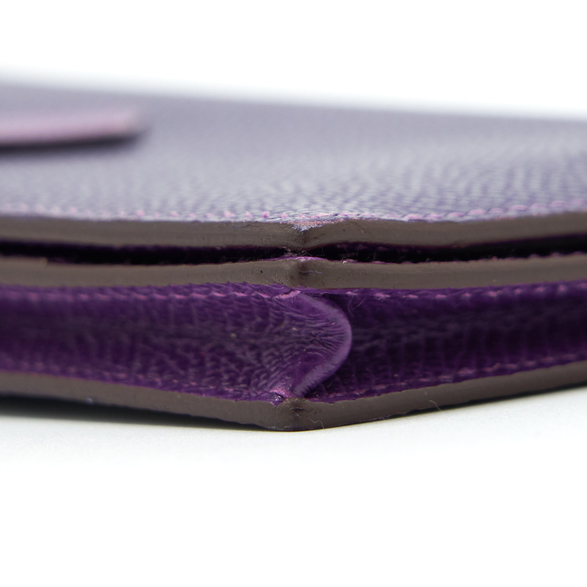 HERMES BEARN WALLET SPECIAL ORDER EPSOM MULTICOLOUR PURPLE GHW