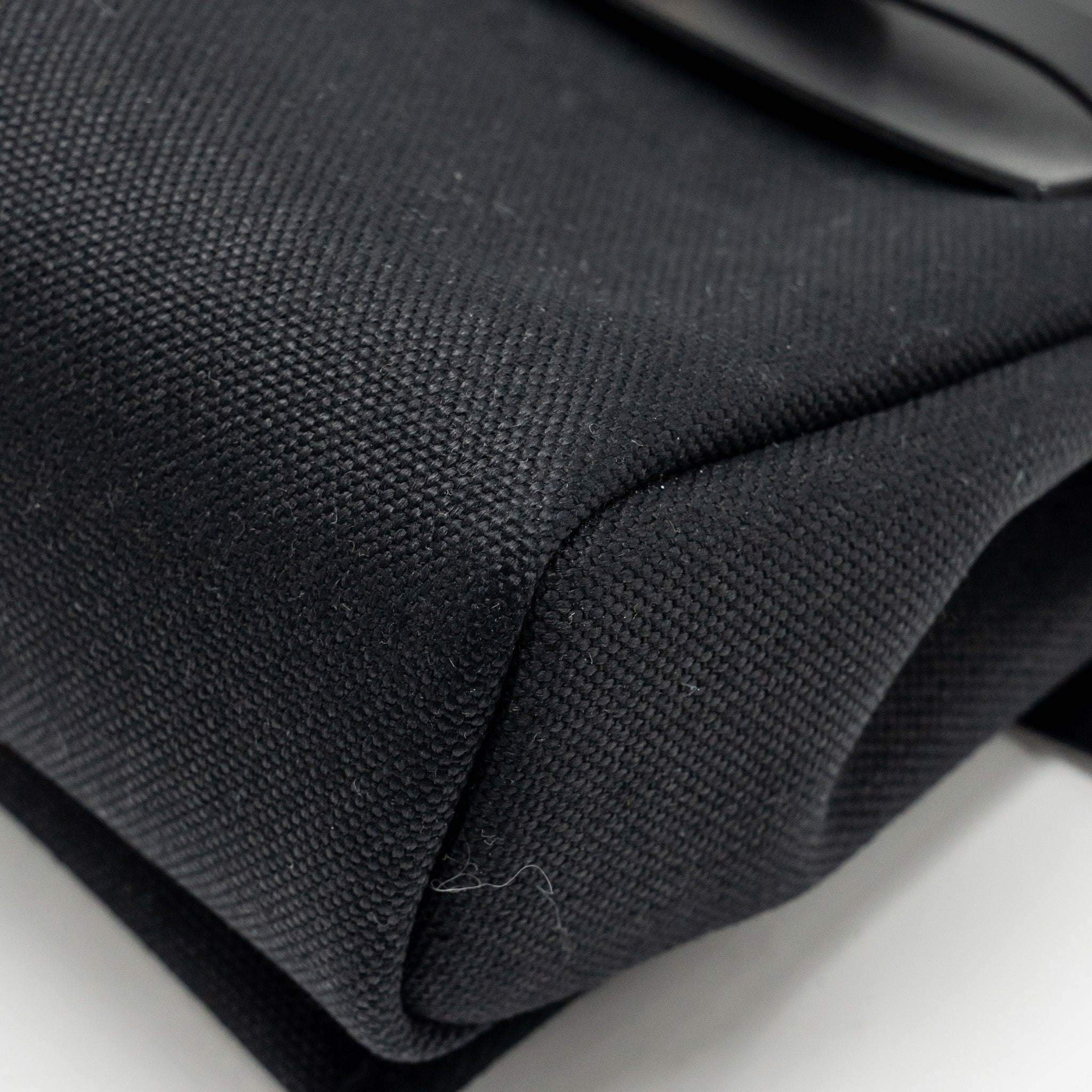 HERMES HERBAG MINI CANVAS / HUNTER LEATHER BLACK GHW