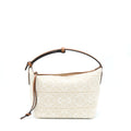LOEWE SMALL CUBI BAG ANAGRAM JACQUARD AND CALFSKIN GHW