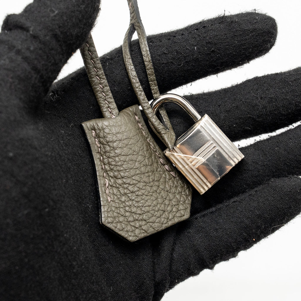 HERMES KELLY 25 TOGO C6 VERT DE GRIS SHW