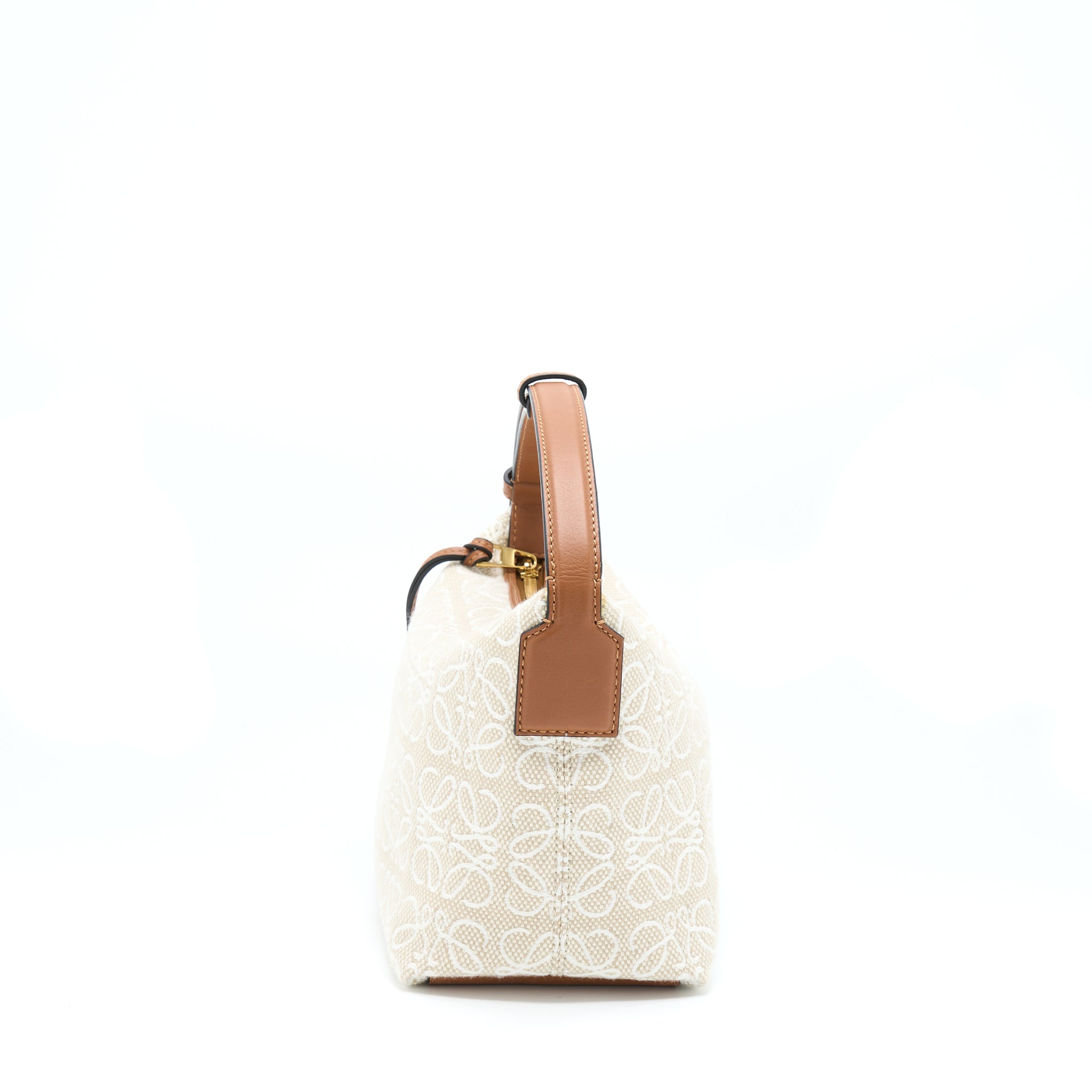 LOEWE SMALL CUBI BAG ANAGRAM JACQUARD AND CALFSKIN GHW