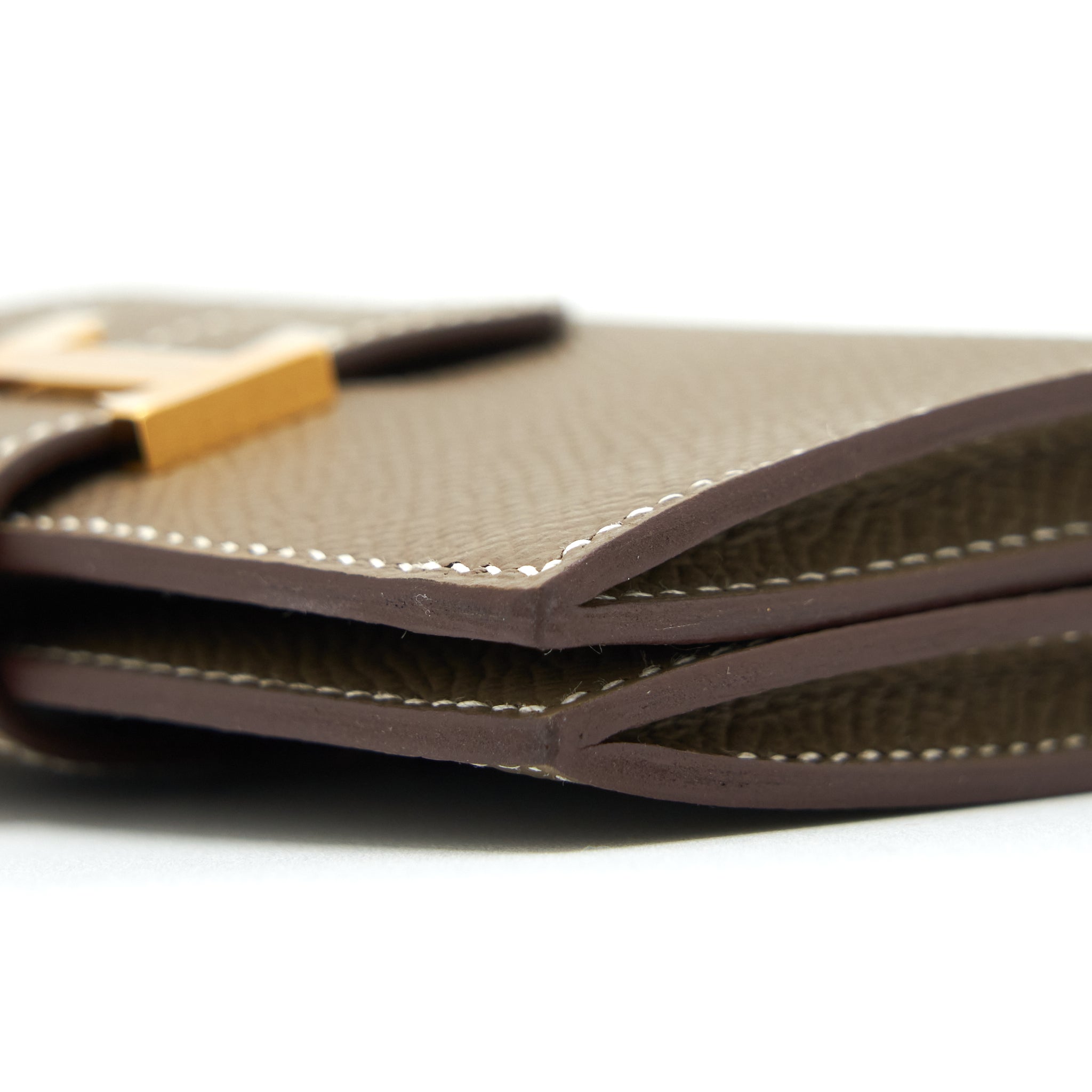 HERMES BEARN CARD HOLDER ETOUPE EPSOM GHW