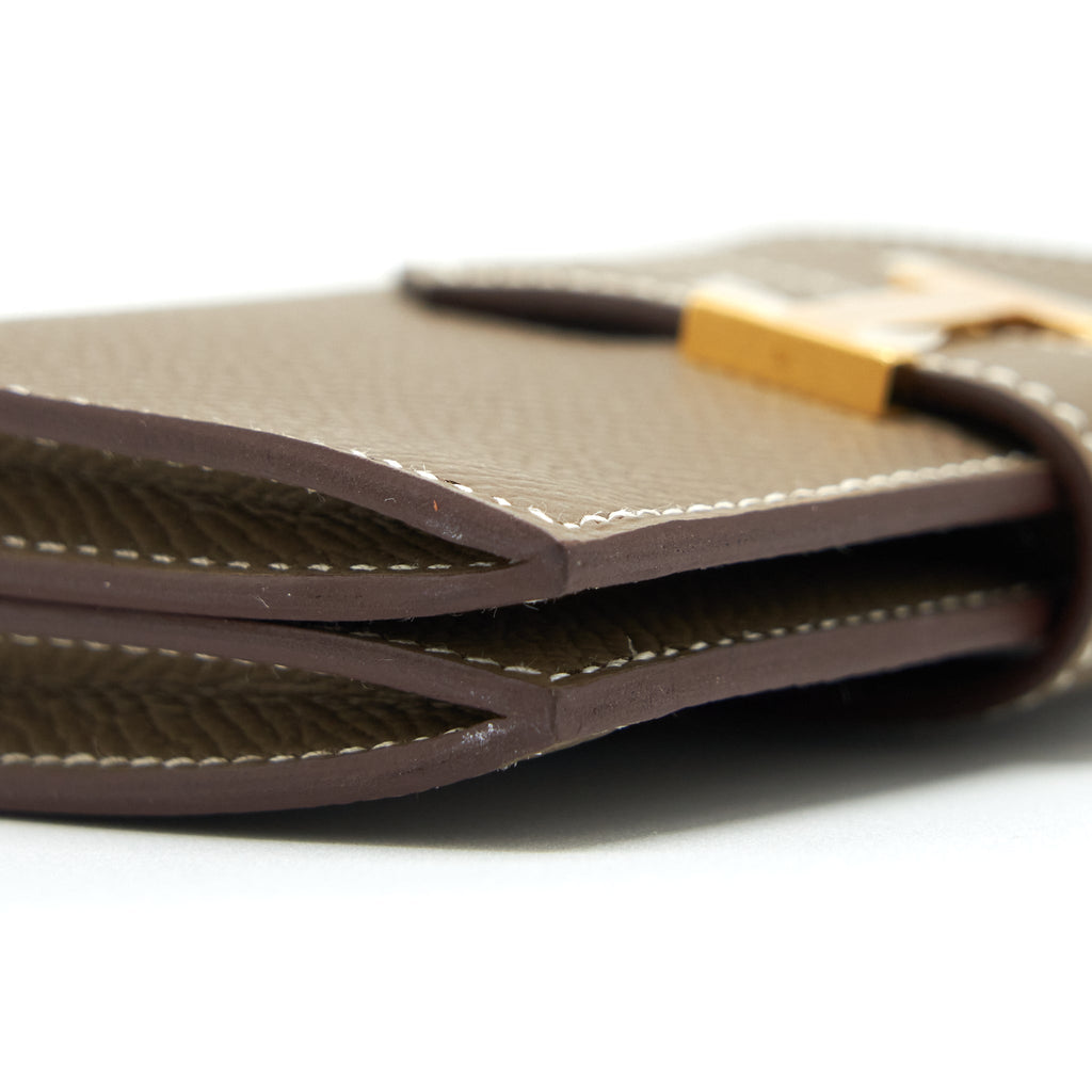 HERMES BEARN CARD HOLDER ETOUPE EPSOM GHW