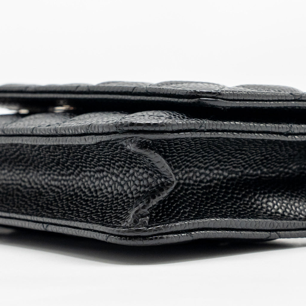 CHANEL CLASSIC WALLET ON CHAIN CAVIAR BLACK SHW