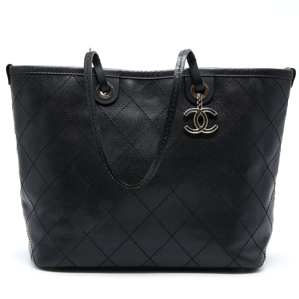 CHANEL TOTE BAG CAVIAR BLACK SHW