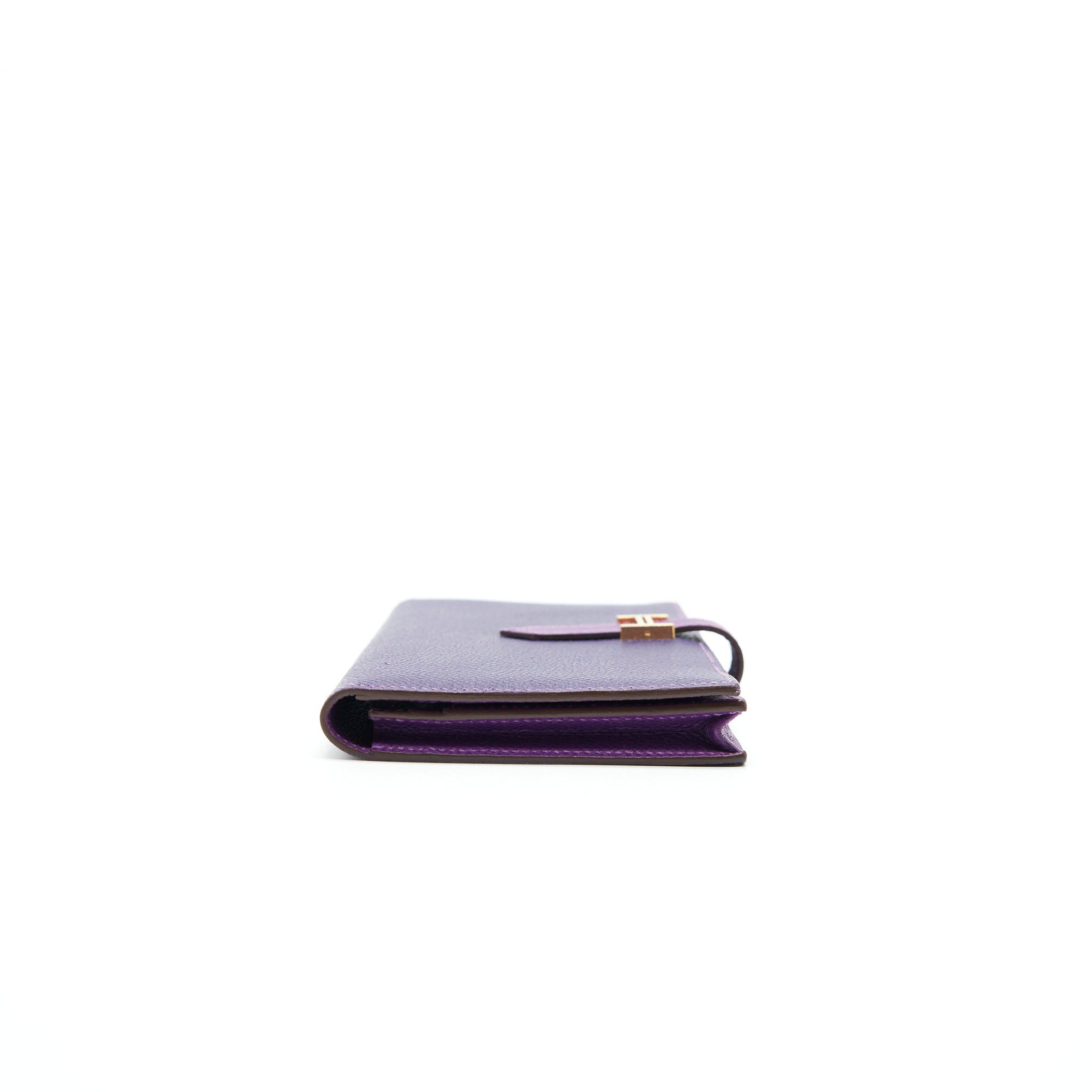 HERMES BEARN LONG WALLET PURPLE GHW