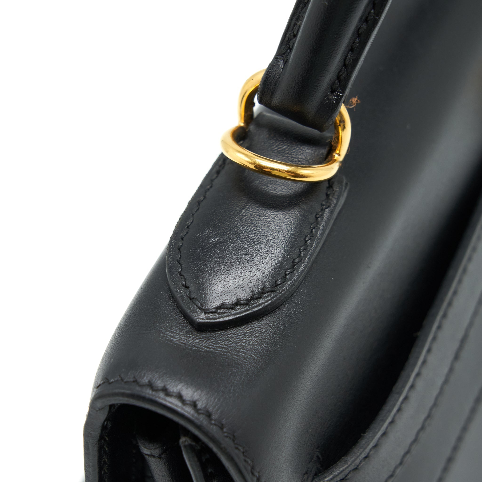 HERMES KELLY 32 BOX LEATHER BLACK GHW