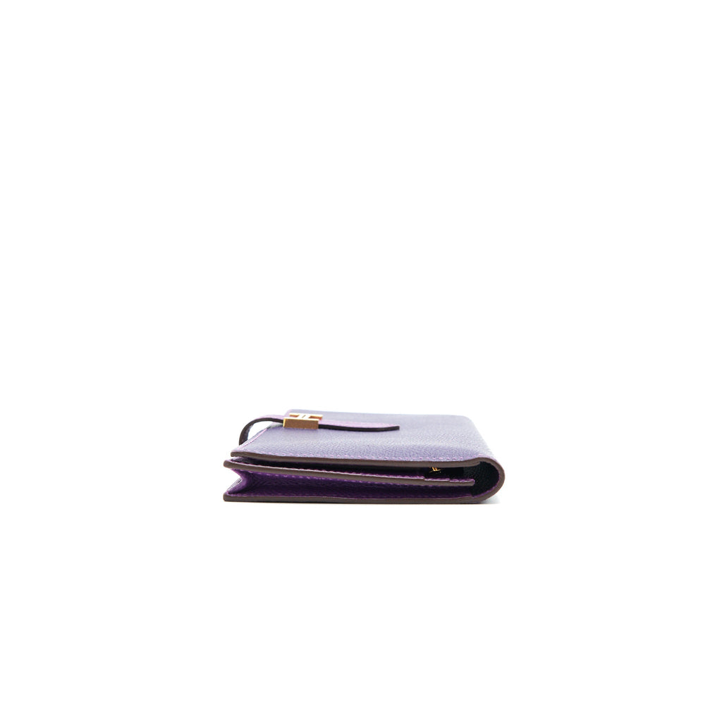 HERMES BEARN LONG WALLET PURPLE GHW