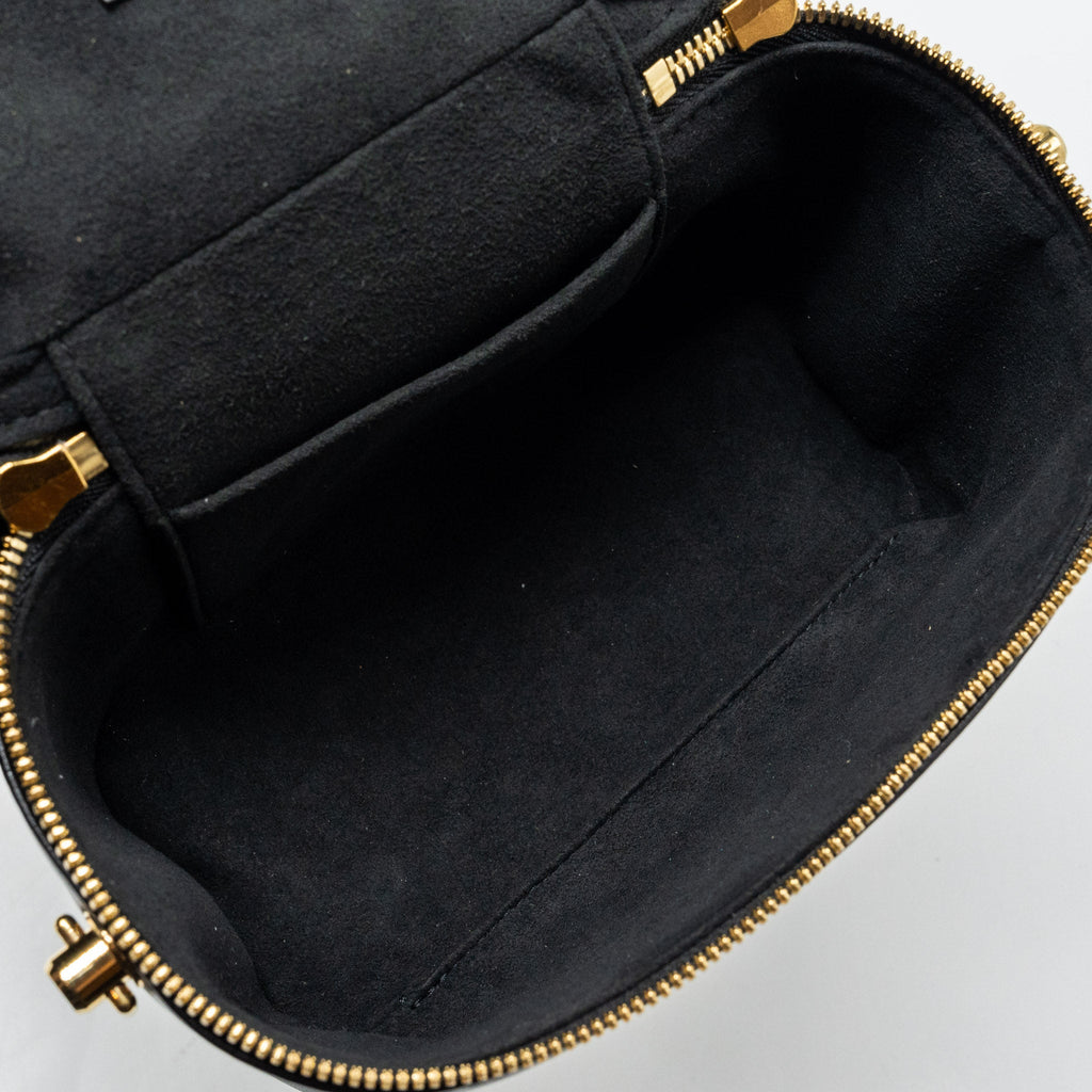 LOUIS VUITTON VANITY CASE PM MONOGRAM LAMBSKIN BLACK GHW