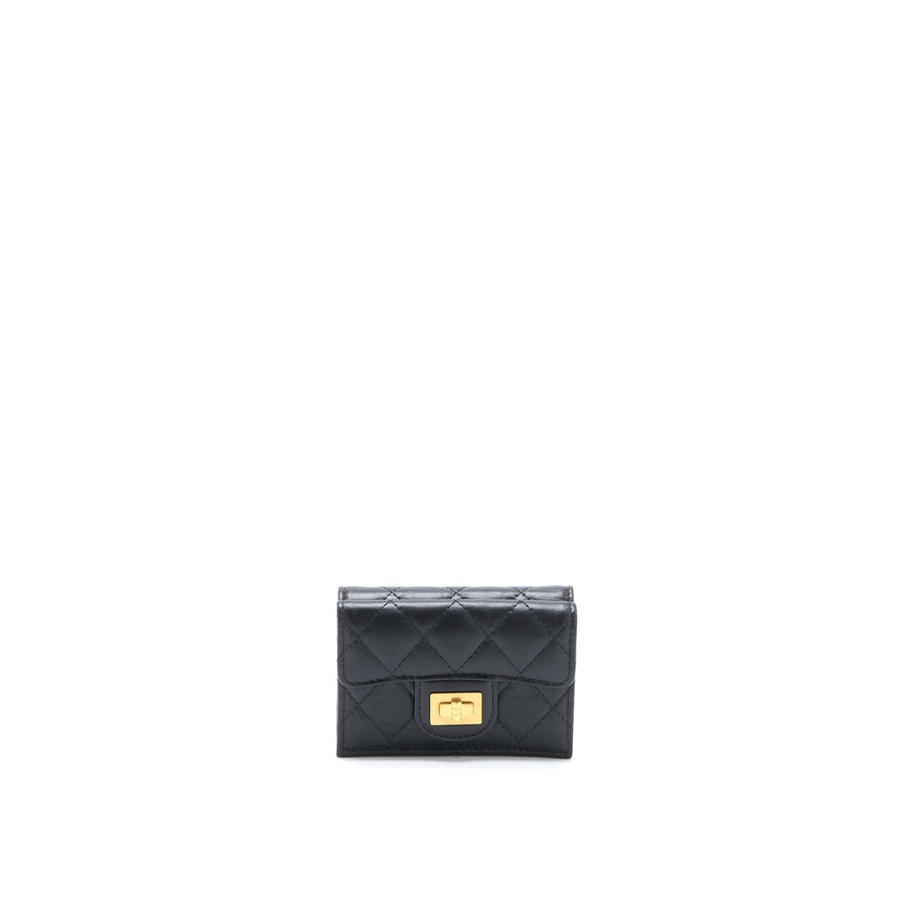 CHANEL REISSUE COMPACT WALLET CALFSKIN BLACK GHW