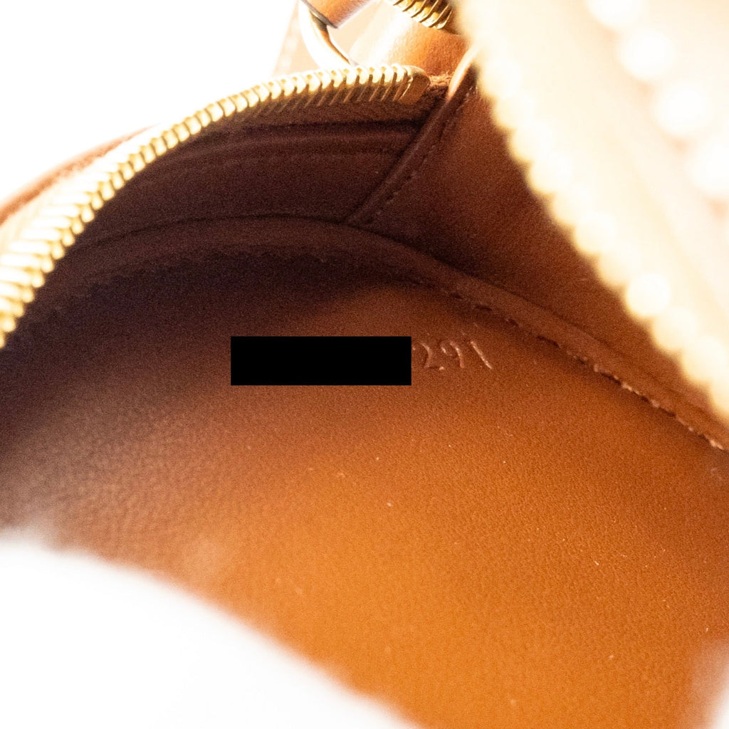 CELINE CROSSBODY OVAL PURSE CUIRASS TRIOMPHE SMOOTH CALFSKIN TAN GHW