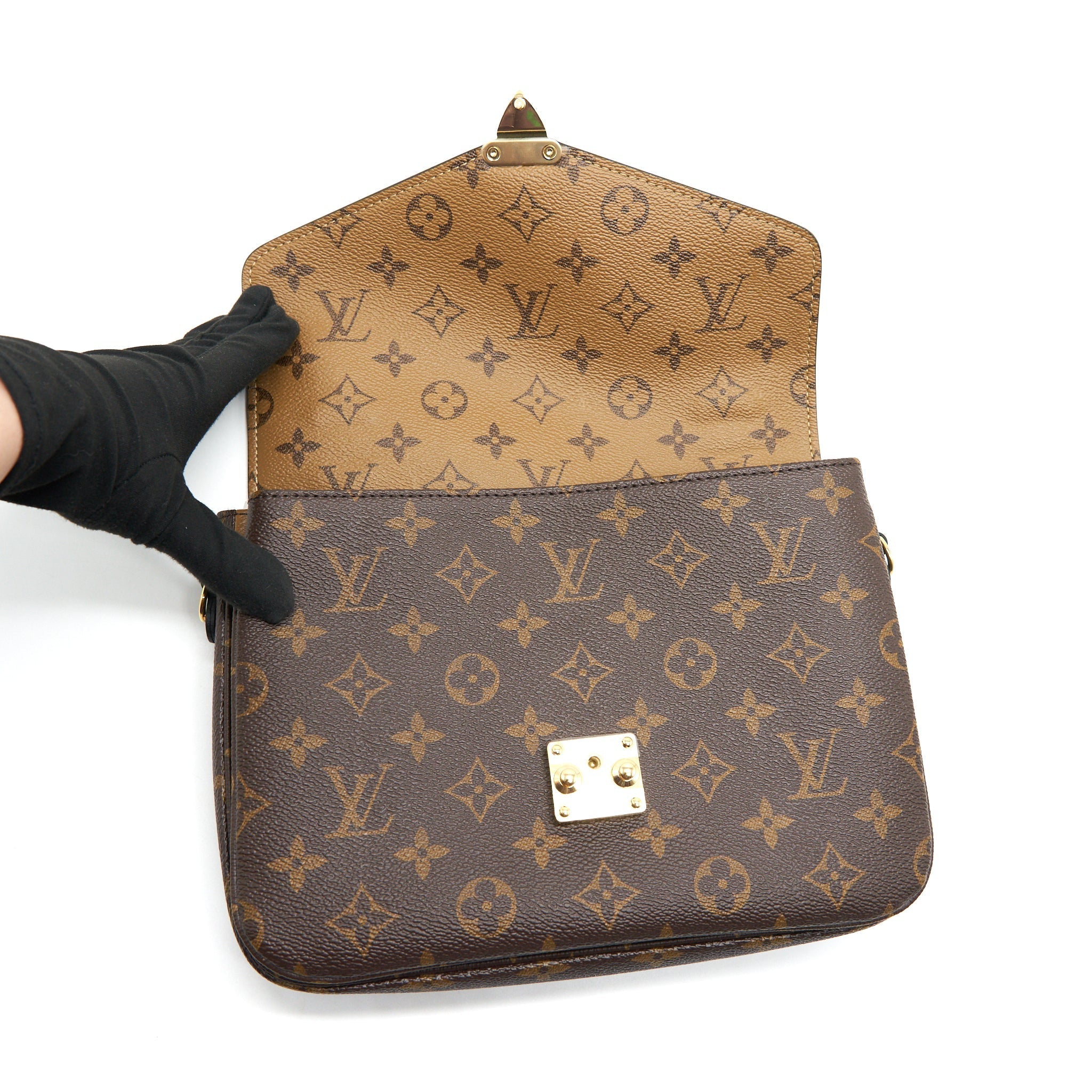 LOUIS VUITTON MONOGRAM REVERSE CANVAS POCHETTE METIS