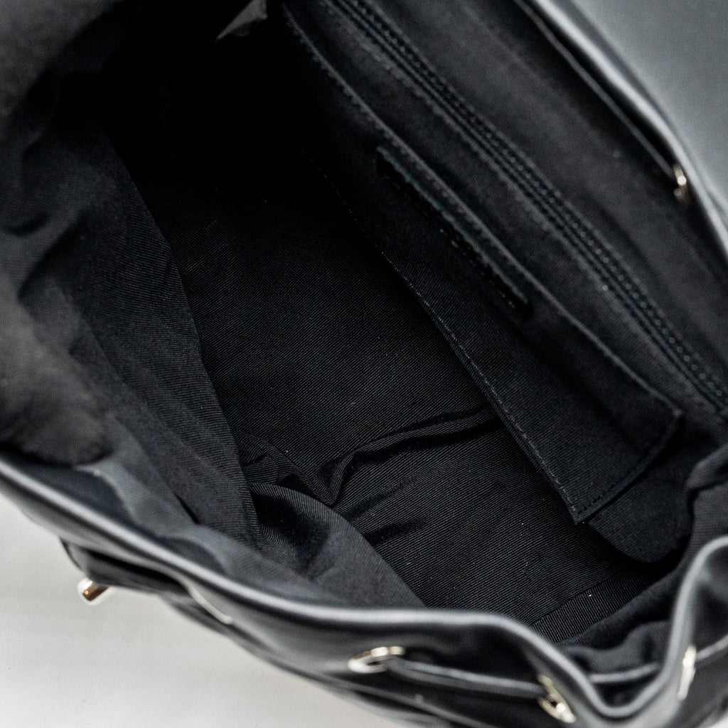 CHANEL SMALL URBAN SPIRIT  BACKPACK CHEVRON CALFSKIN BLACK SHW