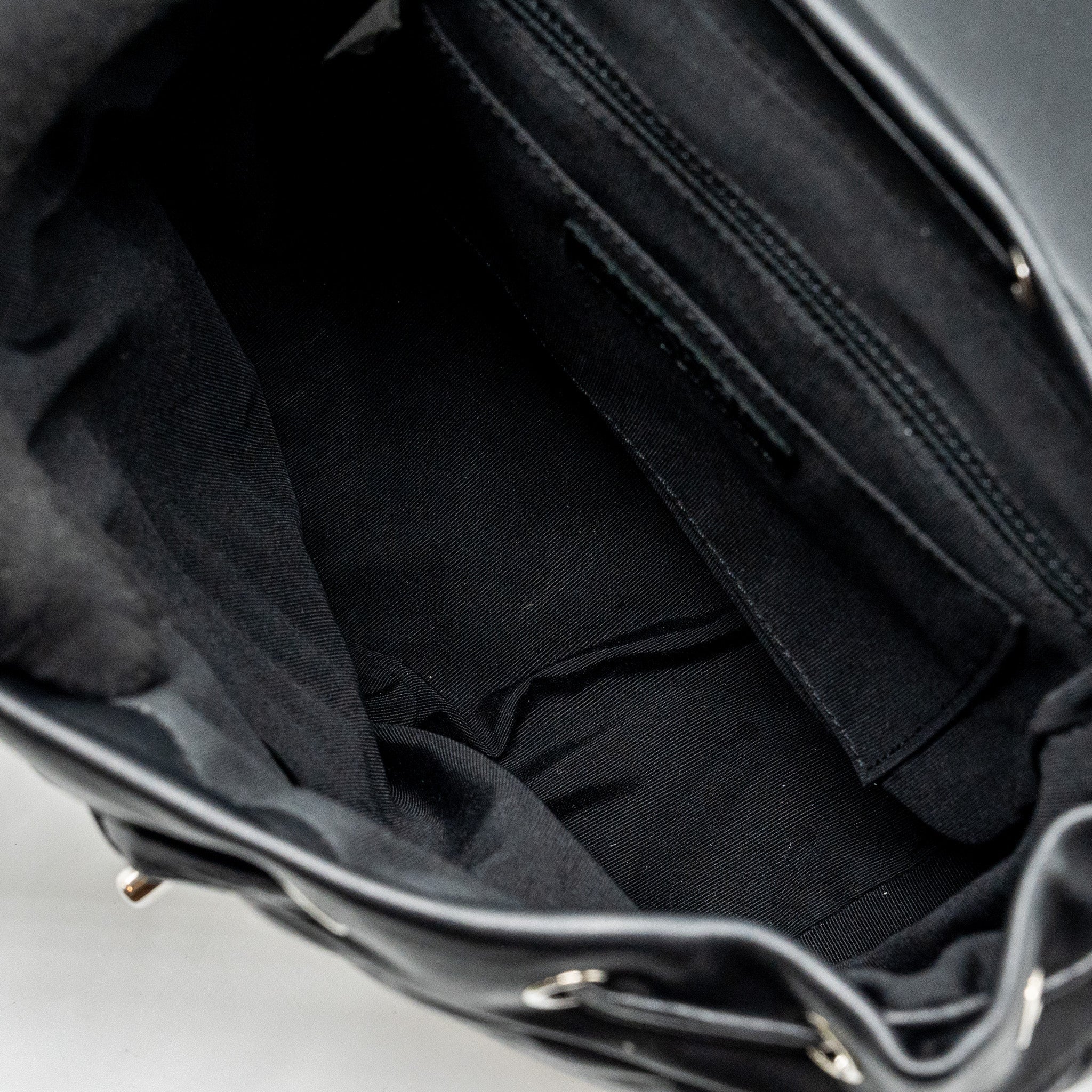CHANEL SMALL URBAN SPIRIT  BACKPACK CHEVRON CALFSKIN BLACK SHW