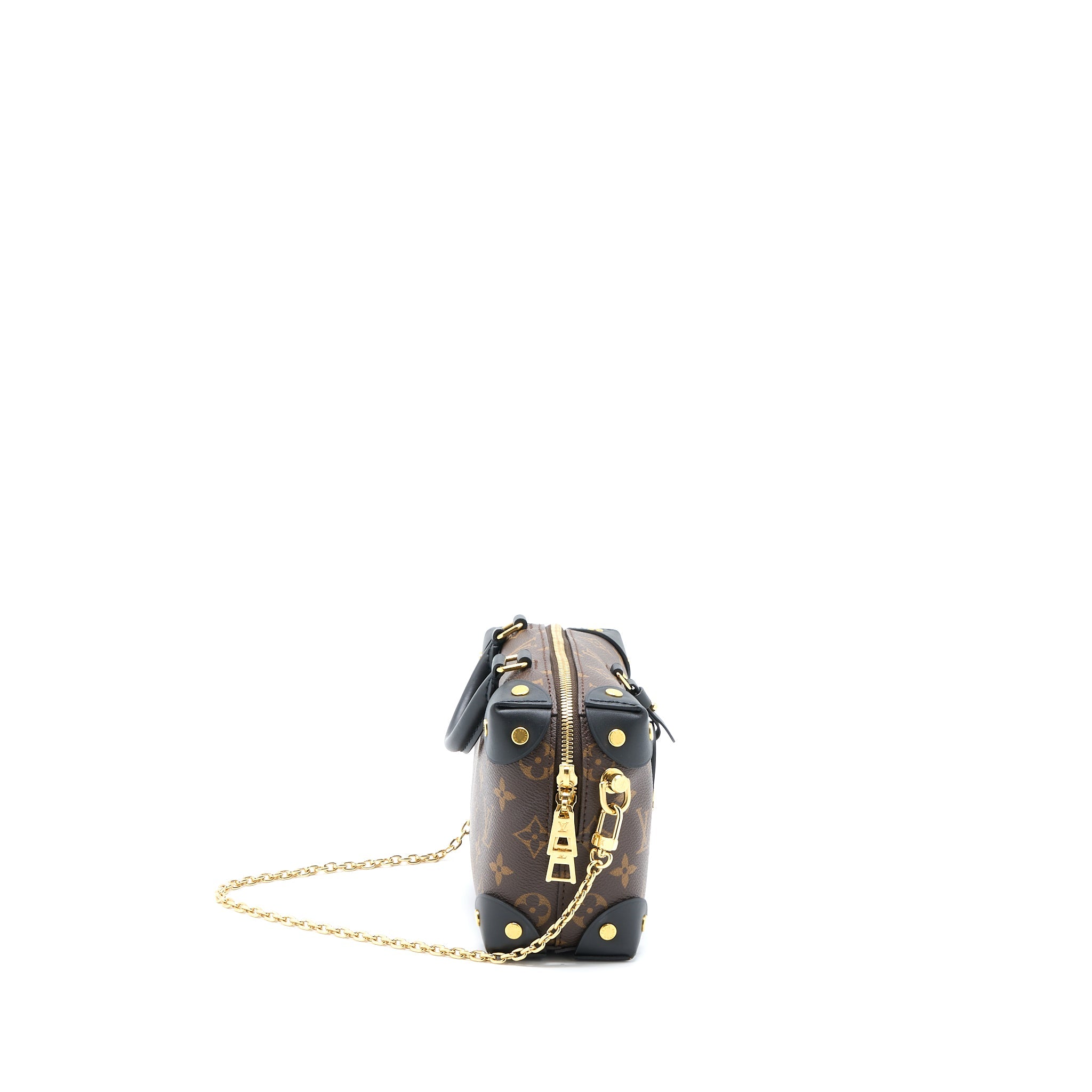 LOUIS VUITTON PETITE MALLE SOUPLE BAG MONOGRAM CANVAS/BLACK GHW