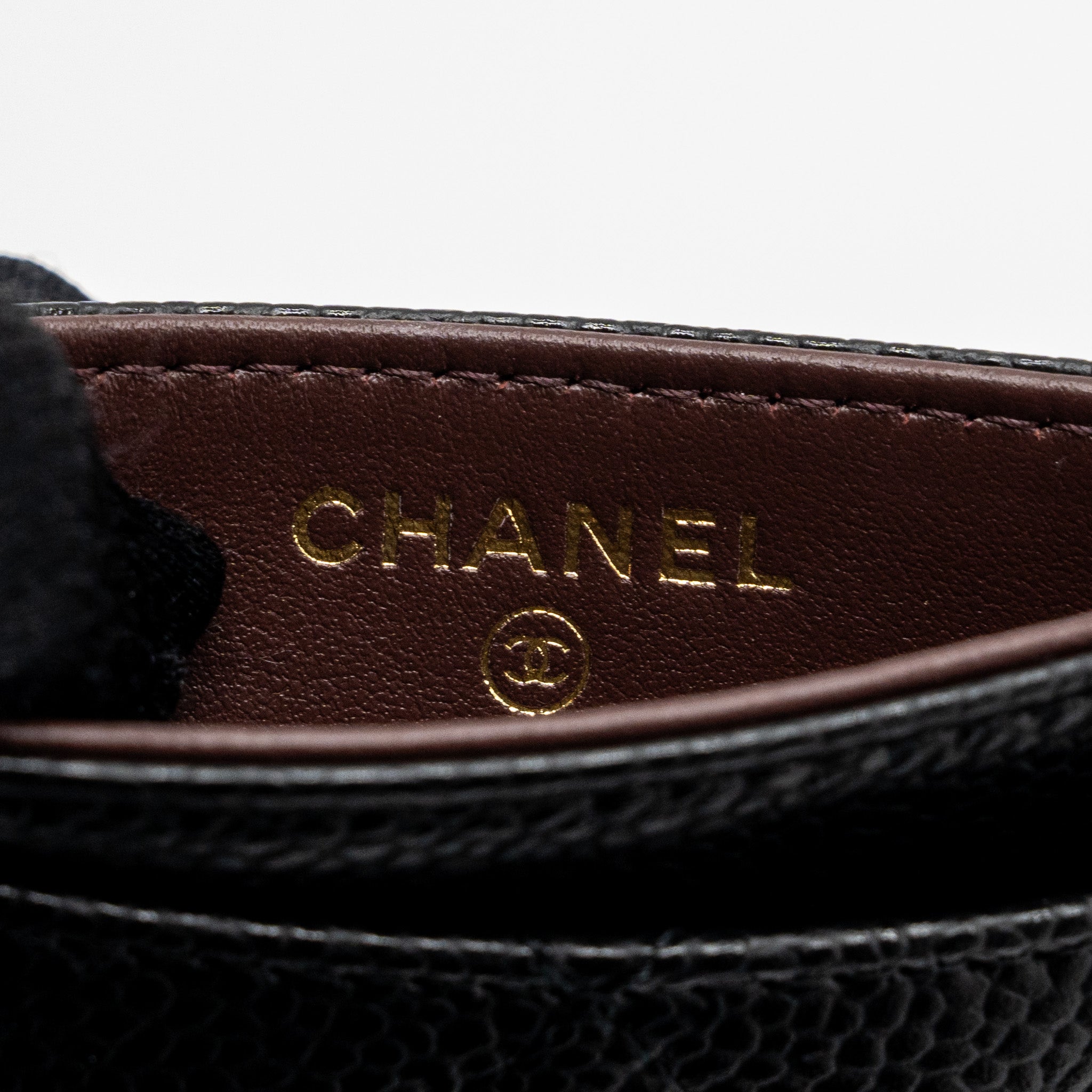 CHANEL CLASSIC CARD HOLDER CAVIAR BLACK GHW (MICROCHIP)