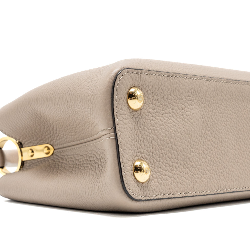 LOUIS VUITTON CAPUCINES BB TAURILLON GALET GHW