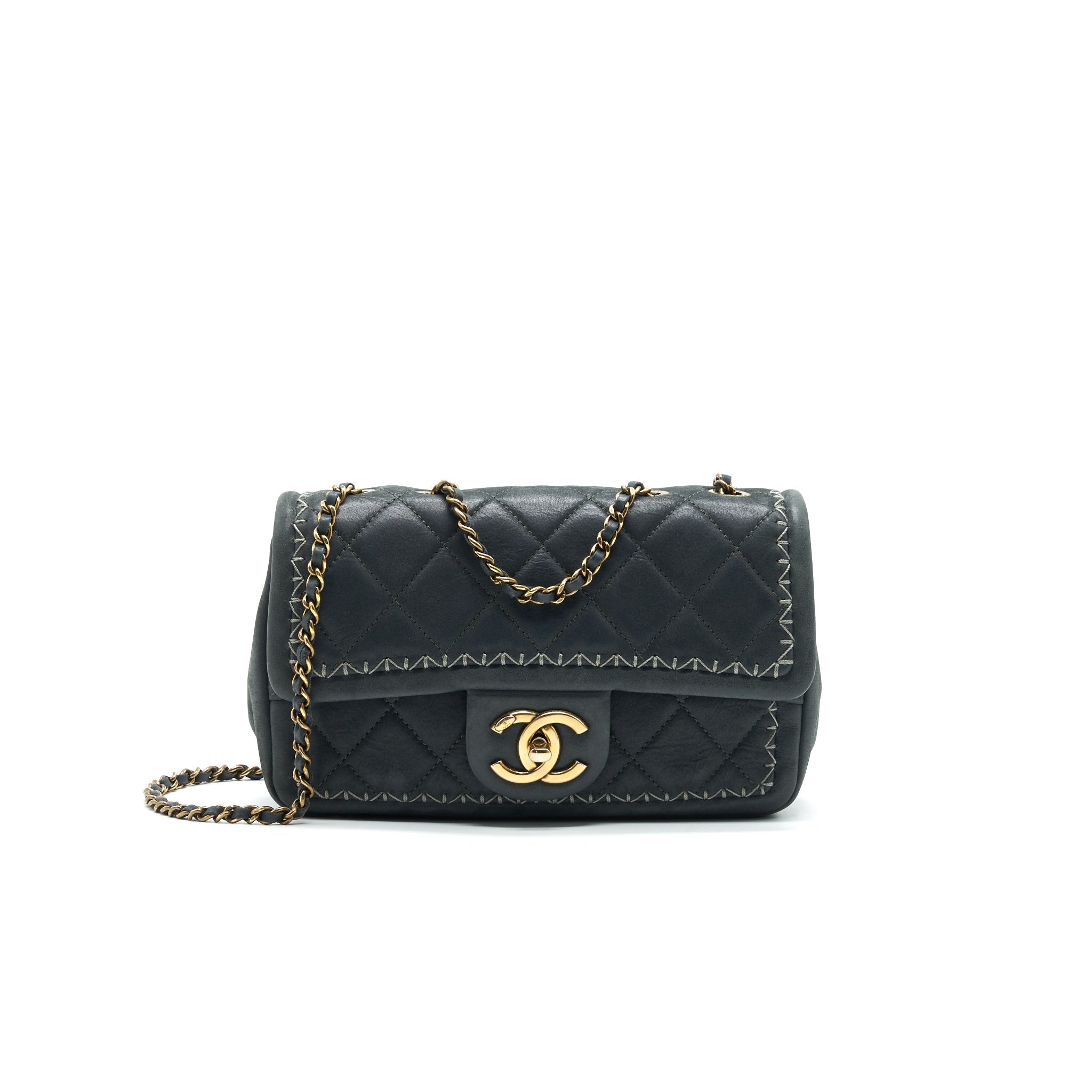 CHANEL SUEDE CALFSKIN MINI FLAP BAG