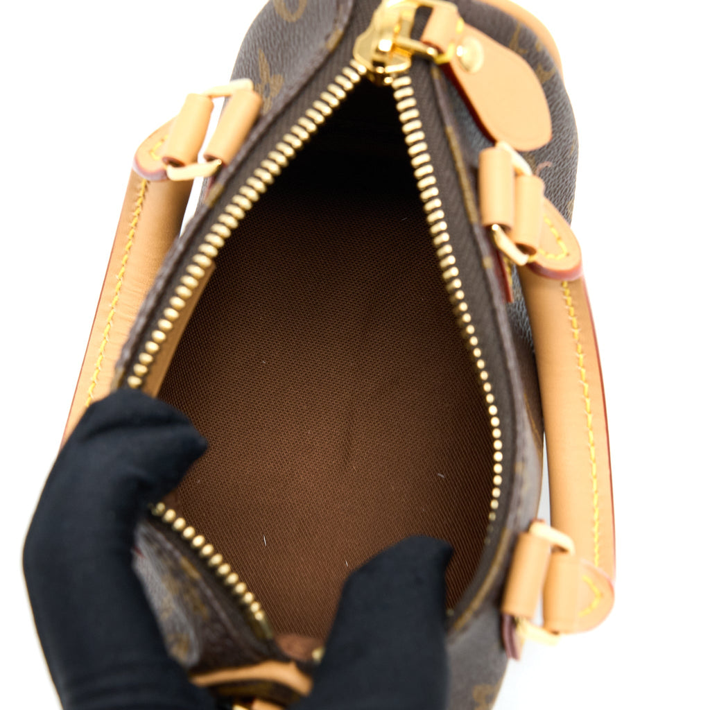 LOUIS VUITTON NEW VERSION NANO SPEEDY MONOGRAM CANVAS GHW