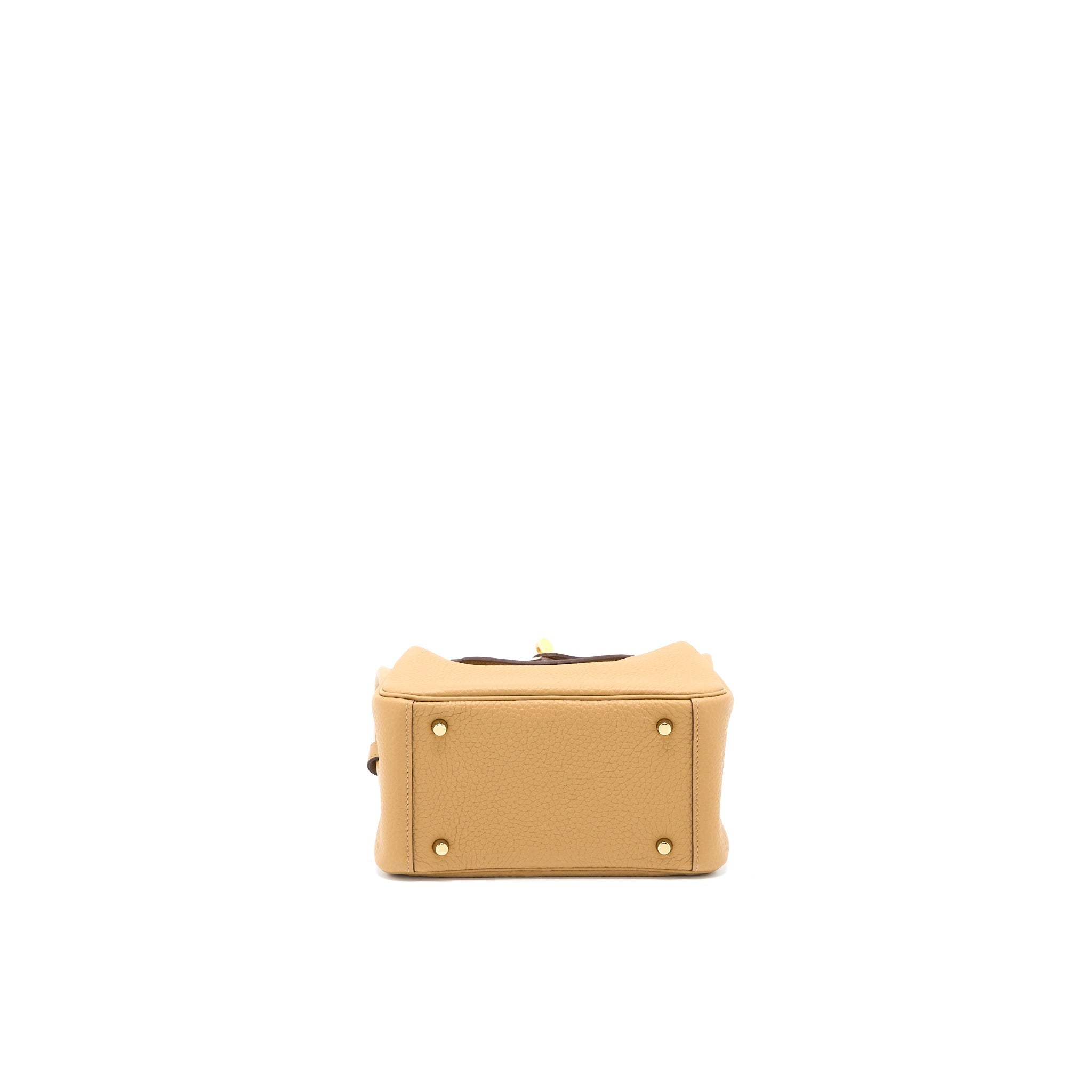 HERMES MINI LINDY CLEMENCE BISCUIT GHW