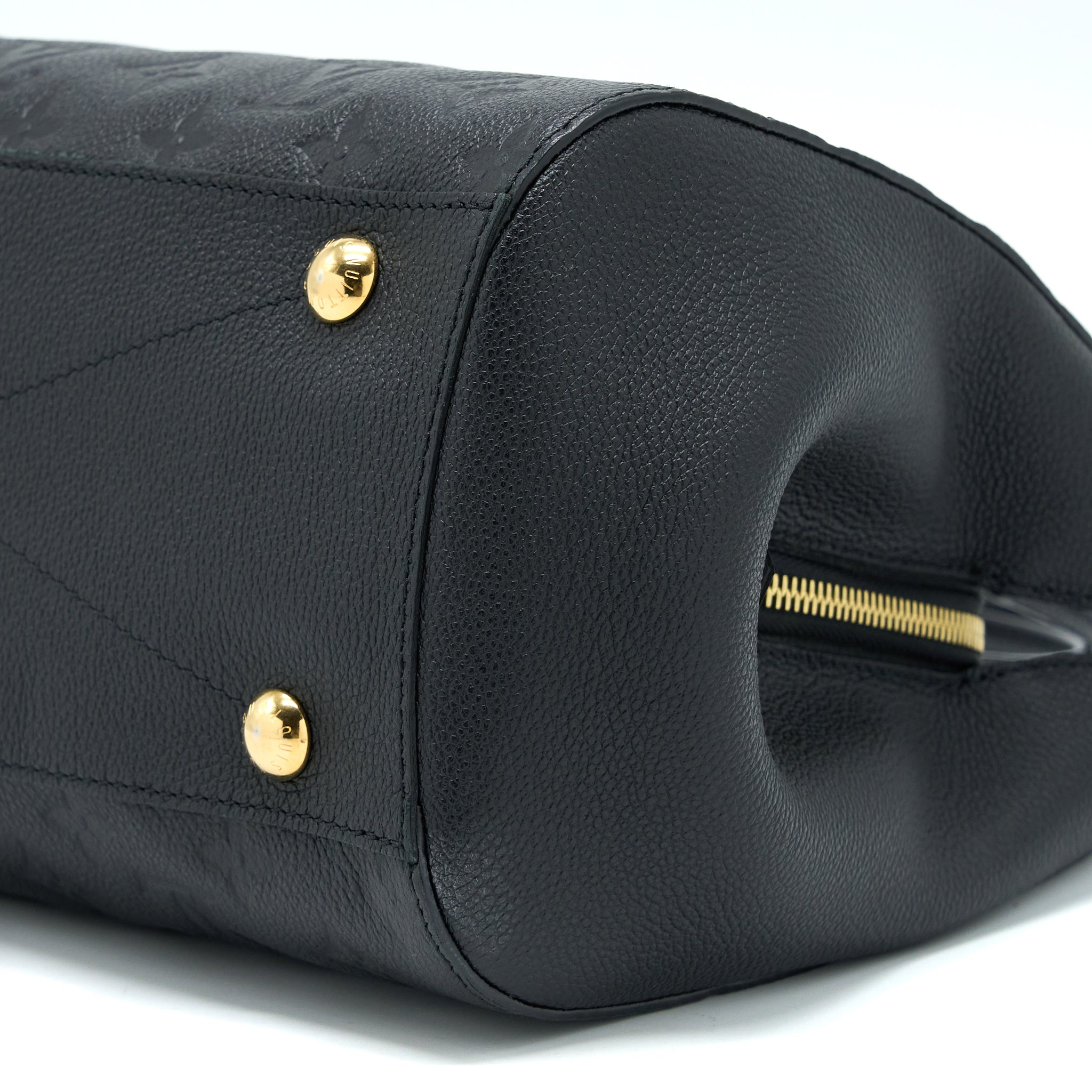 LOUIS VUITTON MONTAIGNE MM MONOGRAM EMPREINTE BLACK GHW