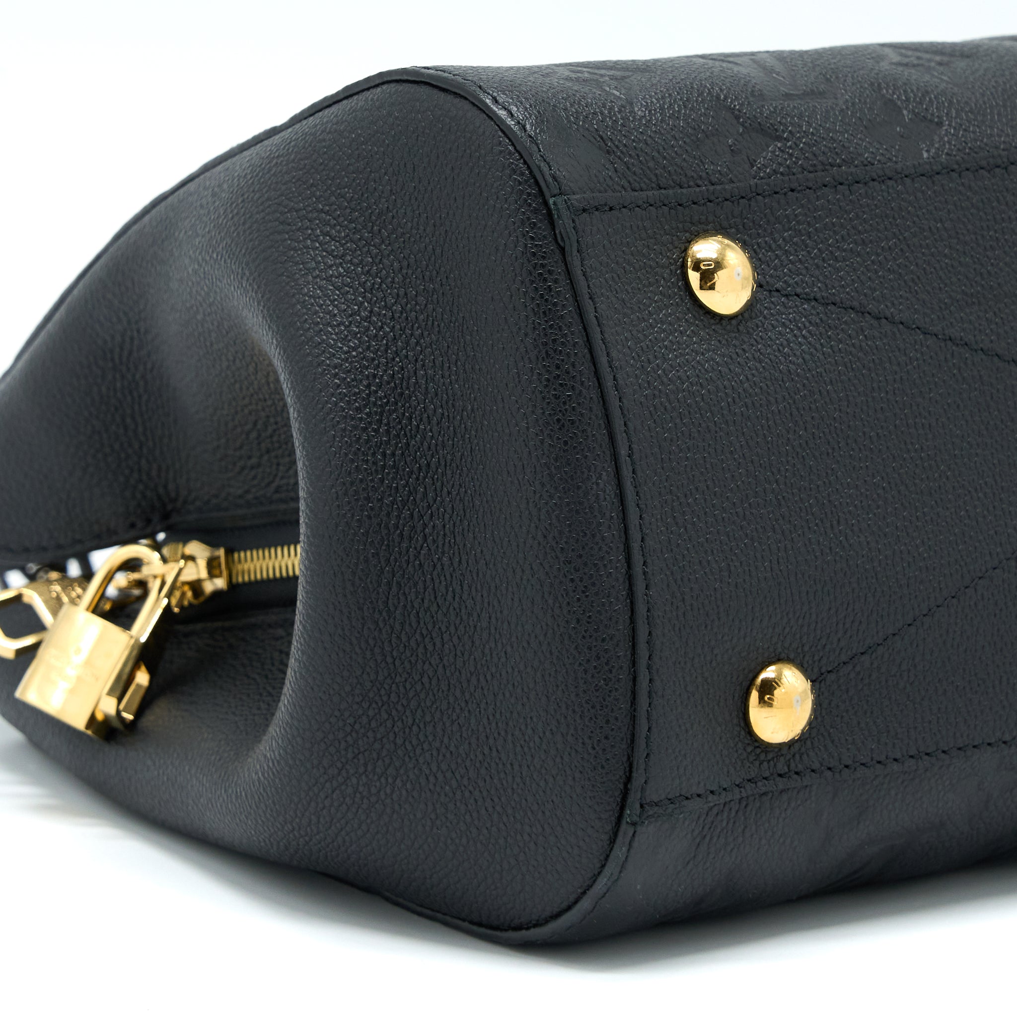 LOUIS VUITTON MONTAIGNE MM MONOGRAM EMPREINTE BLACK GHW
