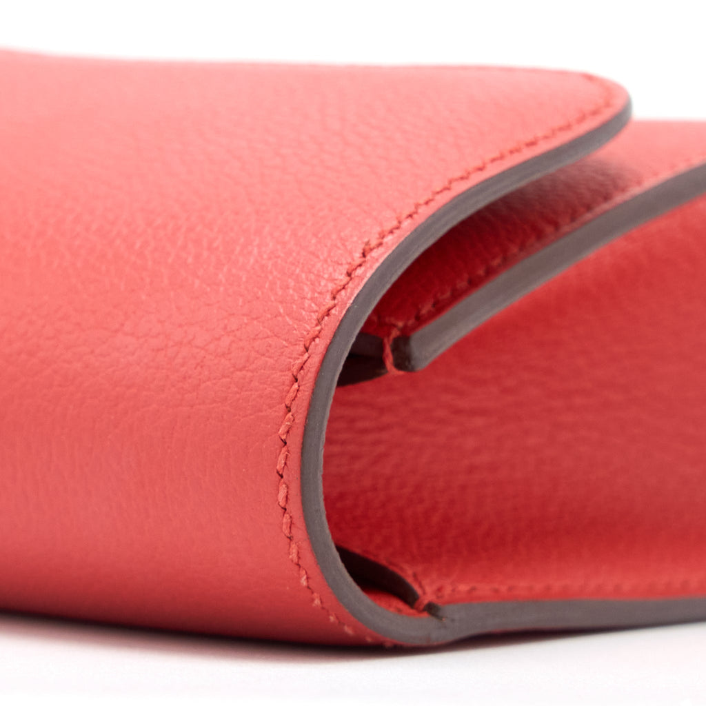 HERMES EGEE CLUTCH ORANGE RED GHW