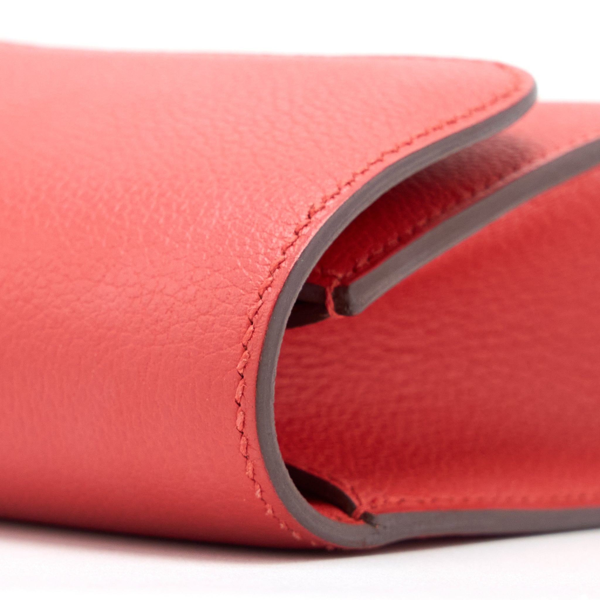 HERMES EGEE CLUTCH ORANGE RED GHW