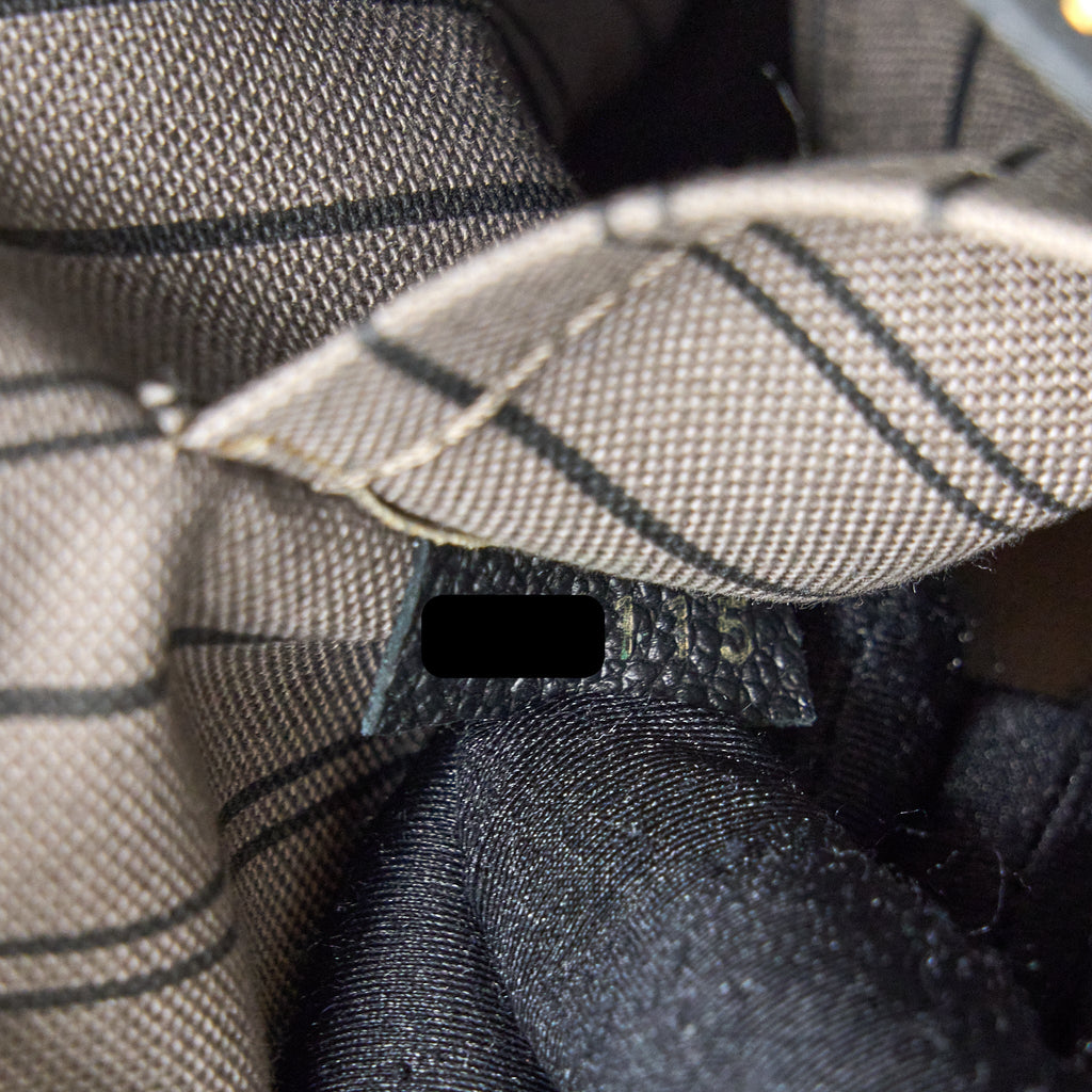 LOUIS VUITTON MONTAIGNE MM MONOGRAM EMPREINTE BLACK GHW
