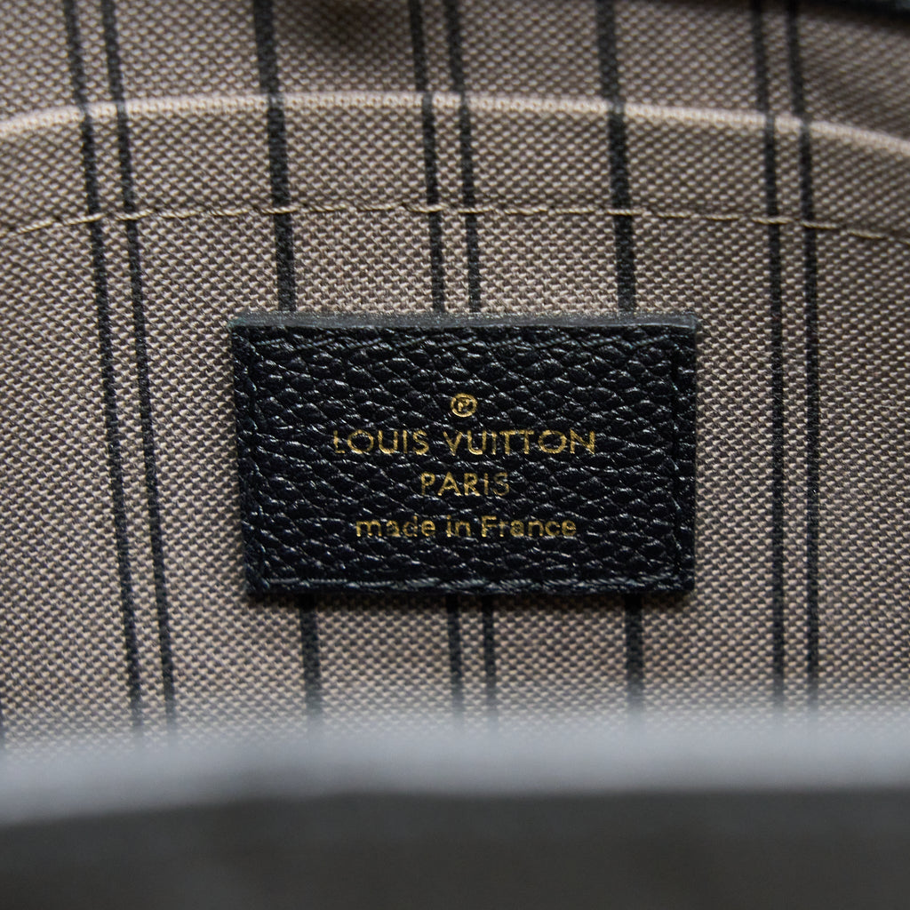 LOUIS VUITTON MONTAIGNE MM MONOGRAM EMPREINTE BLACK GHW