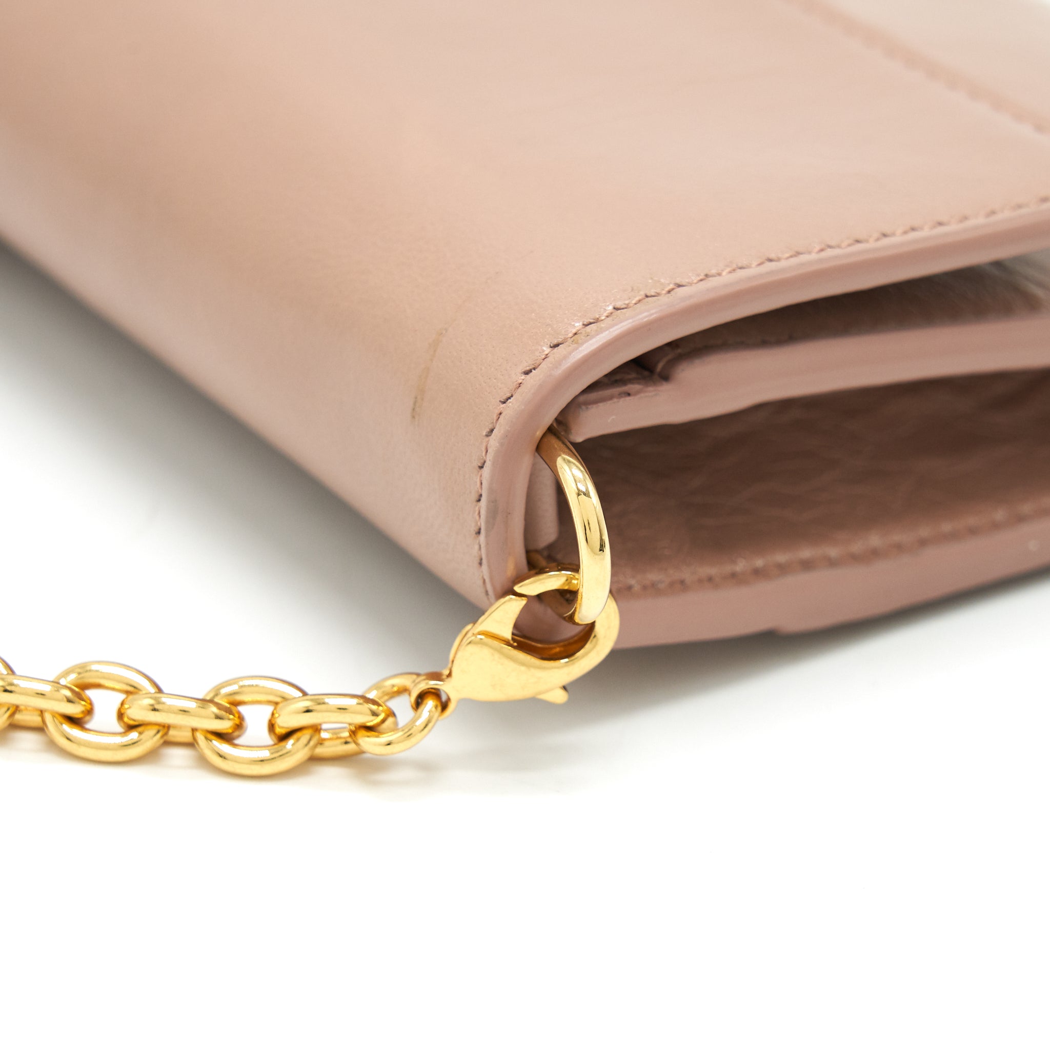 DIOR 30 MONTAIGNE LEATHER CLUTCH BAG WITH CHAIN