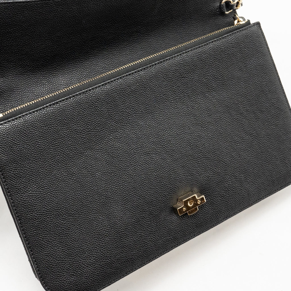 CHANEL PARIS-CUBA THREAD AROUND FLAP BAG WITH CHAIN CAVIAR BLACK LGHW