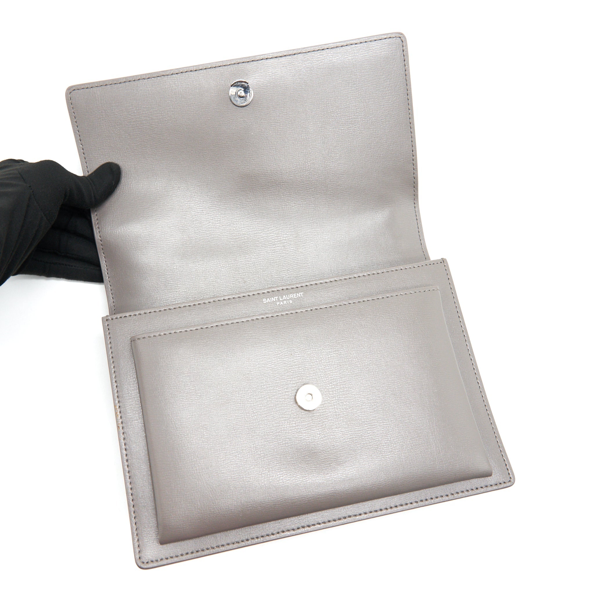 SAINT LAURENT SUNSET BAG GREY SHW