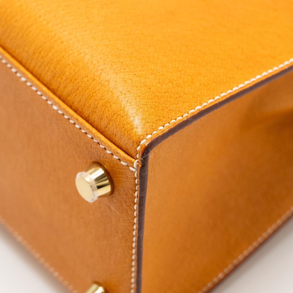HERMES KELLY 25 PEAU DE PORC TOFFEE GHW