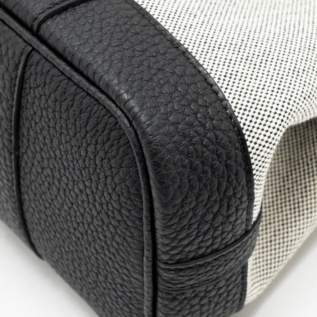HERMES NEO GARDEN PARTY 23 NEGONDA/CANVAS ECRU/BLACK SHW
