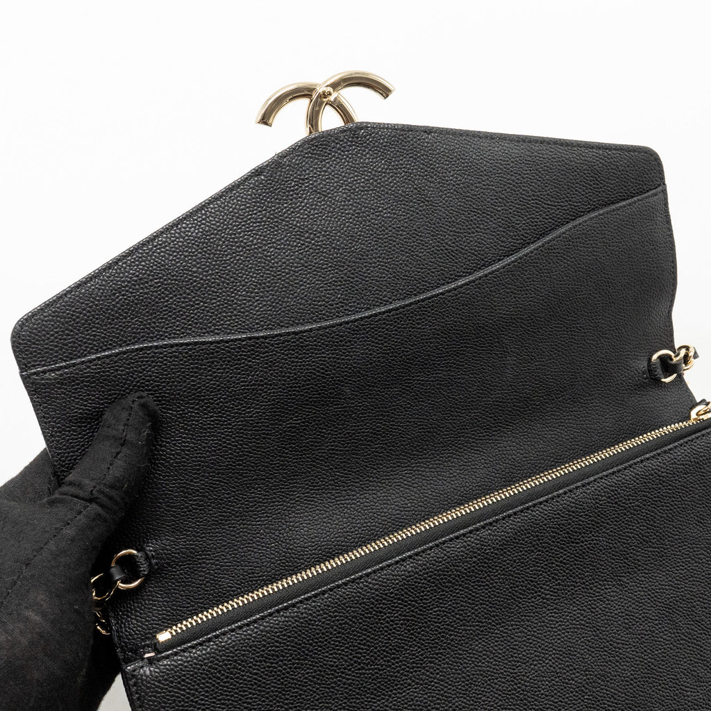 CHANEL PARIS-CUBA THREAD AROUND FLAP BAG WITH CHAIN CAVIAR BLACK LGHW
